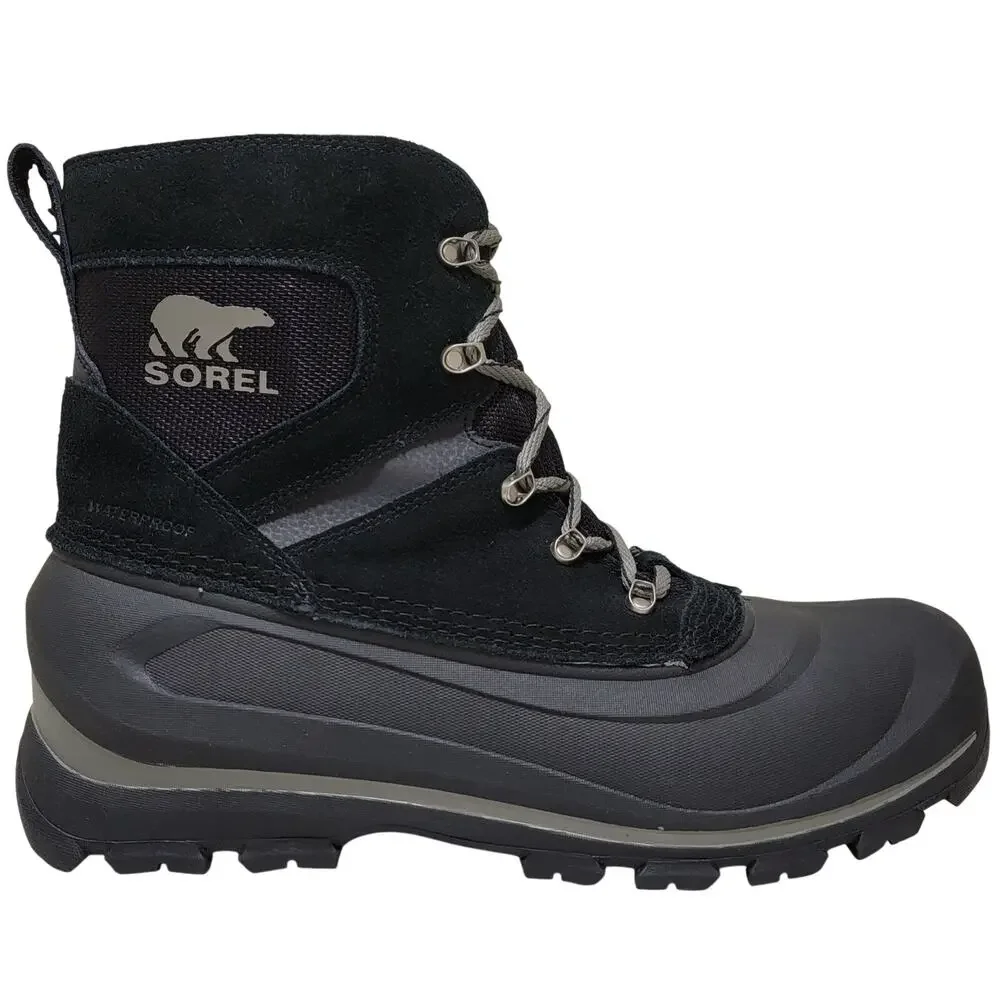 Sorel Men Buxton Lace Waterproof Insulated Winter Boots Size US 10.5 Black